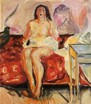 Chica bostezando 1913 Edvard Munch Pinturas al óleo